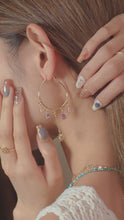 將圖片載入圖庫檢視器 【Threads限時推廣8折】 人氣設計Rainy Dayz - 18KGP Solar & Luna Hoop Earrings