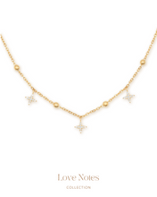 將圖片載入圖庫檢視器 Stellar - Gold Titanium Steel CZ Star Choker *Waterproof