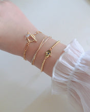 將圖片載入圖庫檢視器 Crystal & Stone - Gold Vermeil Toggle Bracelets (waterproof)防水物料