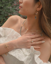 Load image into Gallery viewer, Luna Glow - Gold Vermeil Opal Moon Bracelet