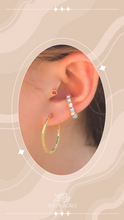 Load image into Gallery viewer, Ajar - TITANIUM STEEL 2-WAY GOLD HOOP EARRINGS (waterproof)