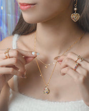 Load image into Gallery viewer, Moon Night - Gold Layered Necklace (Waterproof)