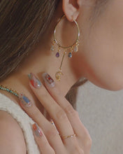 將圖片載入圖庫檢視器 【THREADS 限時推廣8折】 Rainy Dayz - 18KGP Solar & Luna Hoop Earrings