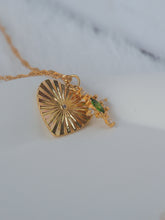 Load image into Gallery viewer, Retro Love โข Gold Titanium Steel CZ Necklace (waterproof) *Waterproof material