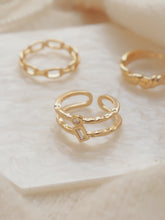 Load image into Gallery viewer, Glassy & Classy 18KGP Rings