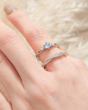 Load image into Gallery viewer, Moon River & Wave - 925 Silver Moonstone / CZ Rings