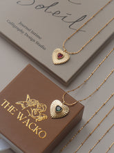 將圖片載入圖庫檢視器 Retro Heart in Red - Gold Titanium Steel Necklace *Waterproof