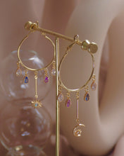 將圖片載入圖庫檢視器 【Threads限時推廣8折】 人氣設計Rainy Dayz - 18KGP Solar & Luna Hoop Earrings
