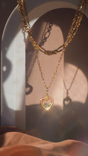 將圖片載入圖庫檢視器 Fallen Angel • Gold Titanium Steel Rainbow Cupid Necklace (waterproof) *防水物料