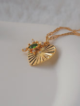 Load image into Gallery viewer, Retro Love โข Gold Titanium Steel CZ Necklace (waterproof) *Waterproof material