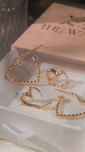 Load image into Gallery viewer, Classic Love โข Gold Vermeil Hoops (waterproof)