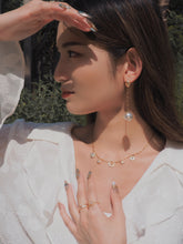 Load image into Gallery viewer, Wanderlust Moon & Star CZ Choker (Waterproof Material)