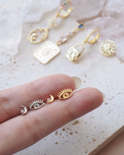 Load image into Gallery viewer, Scared Eye & Luna - 18KGP / 925 Silver Mini Studs