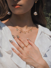 Load image into Gallery viewer, Wanderlust Moon & Star CZ Choker (Waterproof Material)
