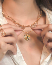 Load image into Gallery viewer, Retro Love โข Gold Titanium Steel CZ Necklace (waterproof) *Waterproof material