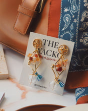 Load image into Gallery viewer, VINTAGE BUTTON EARRINGS - CASSIA