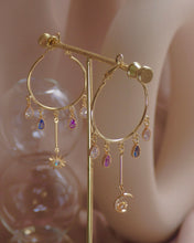 將圖片載入圖庫檢視器 【THREADS 限時推廣8折】 Rainy Dayz - 18KGP Solar & Luna Hoop Earrings