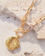 Load image into Gallery viewer, THE MOON KISSES THE SUN NECKLACE (waterproof)