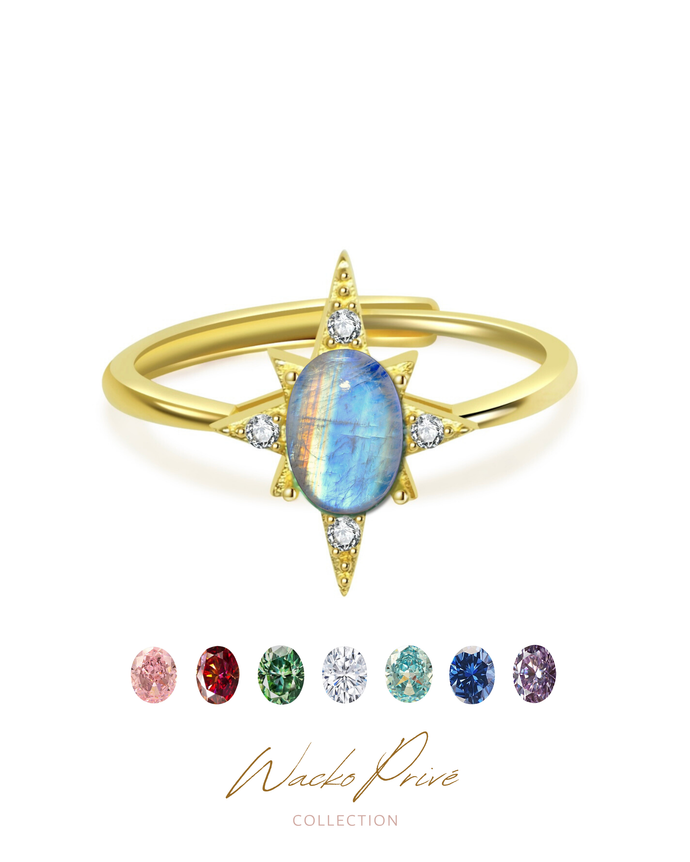 THE STAR - Ring ✦ 925 Silver ™ + 18K Gold