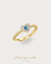 Load image into Gallery viewer, SWEETIE BLUE - Gold Ring
