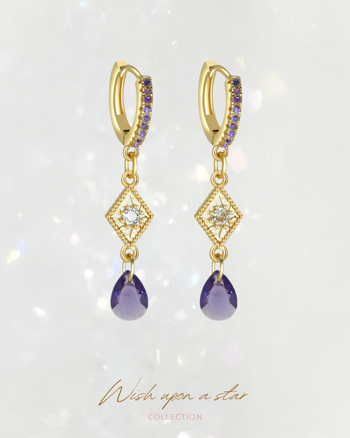 GLOWSTONE • PURPLE - Glazed Earrings ✦ 925 Silver ™