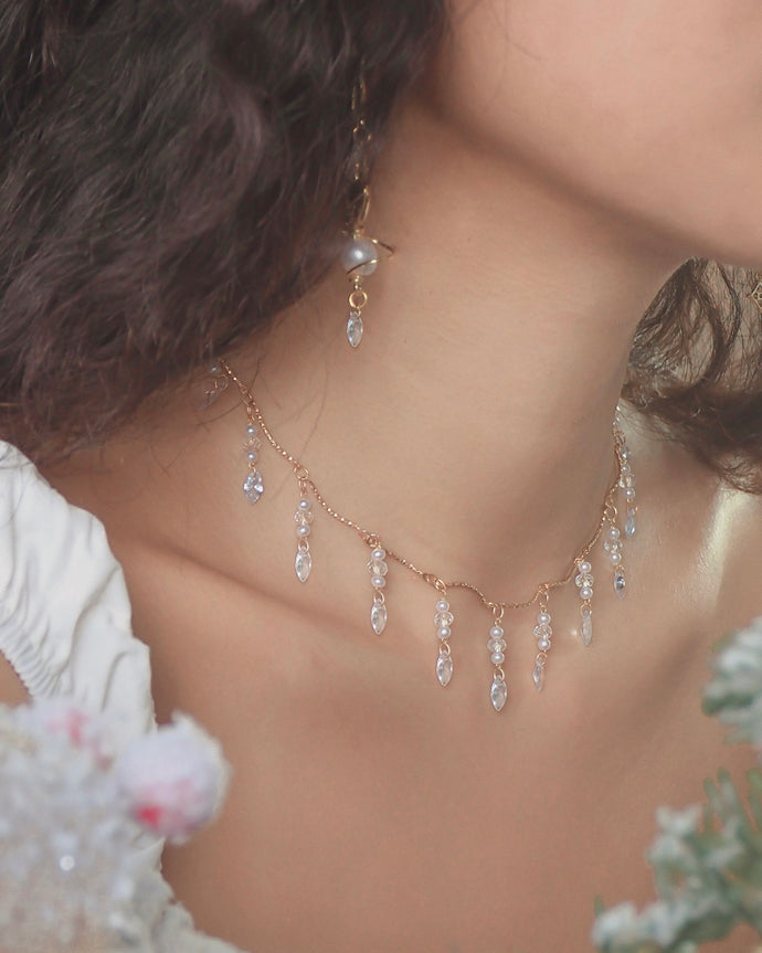 Majesty - White Crystal Necklace