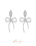 SHELL RIBBON - Silver Earrings