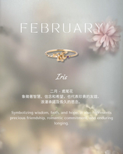 Load image into Gallery viewer, February • Iris - Birth Flower Ring 
