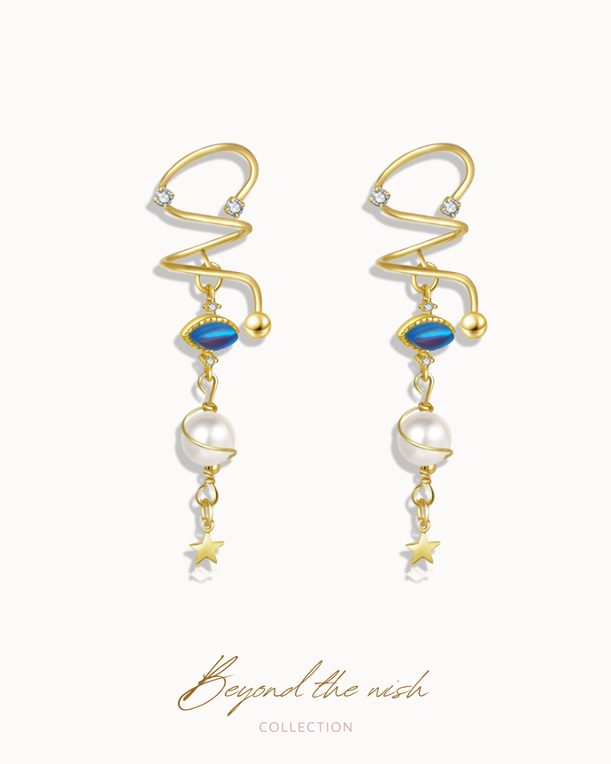 【限量別注】 WHIRLING BLUE - Earrings