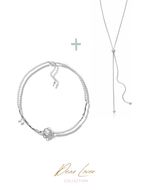 COMBO SET - Grace + Twisted Silver Necklace