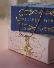 Load image into Gallery viewer, COURAGE STAR - Gold Opal Necklace
