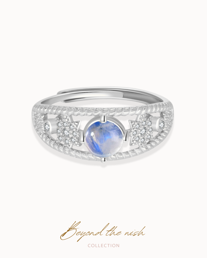 【高品質鑒定】CONSTELLAR - Moonstone Ring ✦ 925 Silver ™