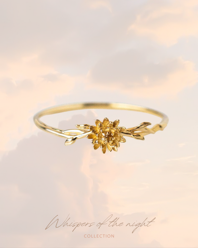 November • Chrysanthemum - Birth Flower Ring