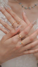 將圖片載入圖庫檢視器 BLUE TEAR - Gold Ring ✦ 925 Silver ™
