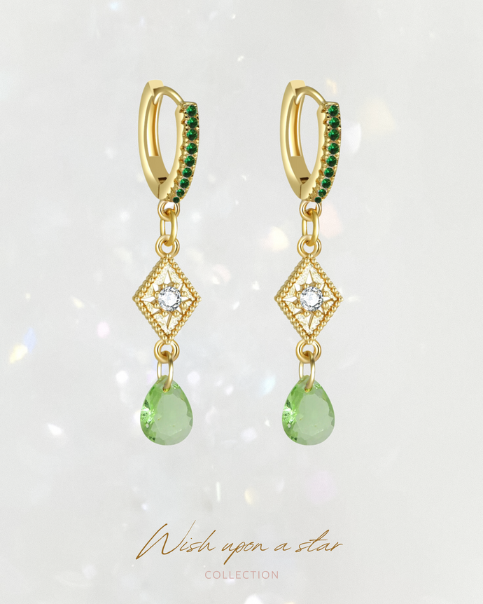 GLOWSTONE • GREEN - Glazed Earrings ✦ 925 Silver ™