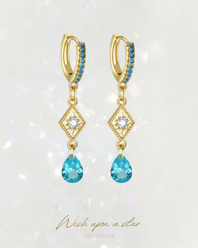 GLOWSTONE • BLUE - Glazed Earrings ✦ 925 Silver ™