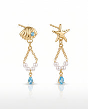 Load image into Gallery viewer, AQUA SHELL - Earrings
