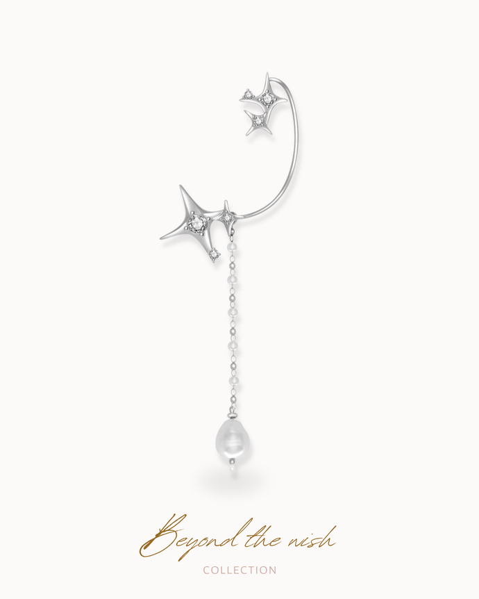 LOST STAR - Silver Ear Cuff