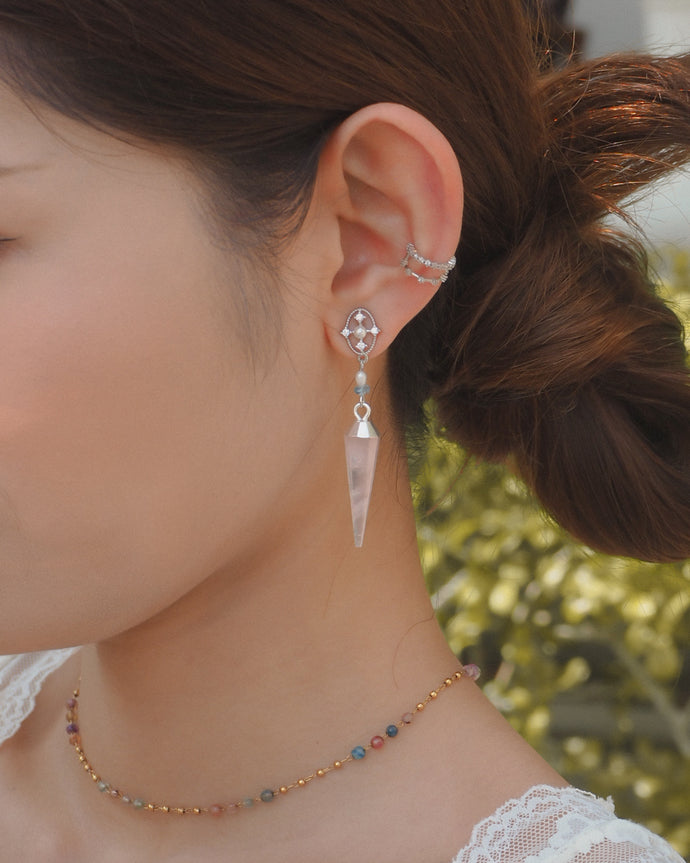 【限量版粉水晶石】SKYLAR - Earrings ✦ 925 Silver ™