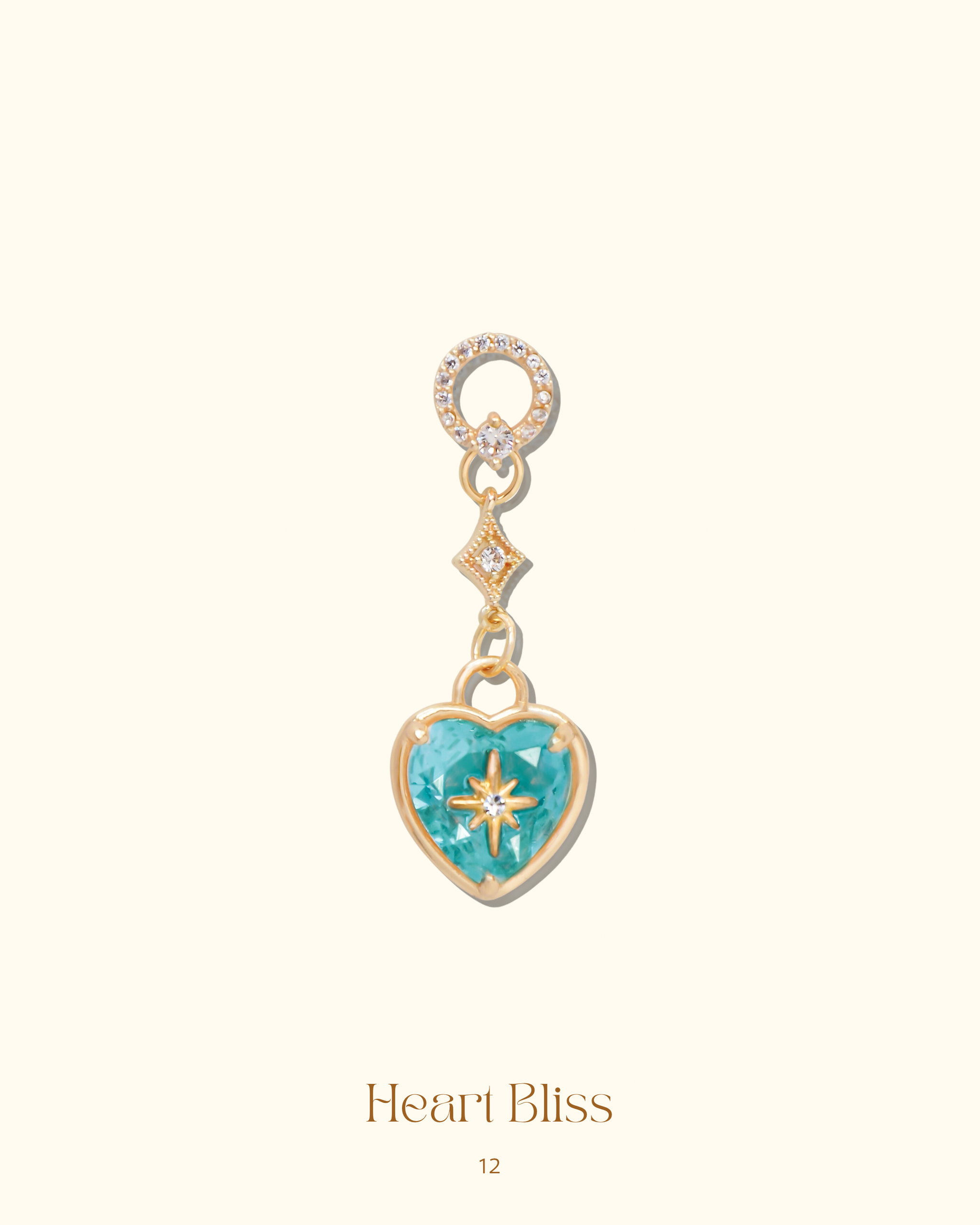 Heart Bliss 12 - 14KGP Heart Charm – WACKO JEWELRY