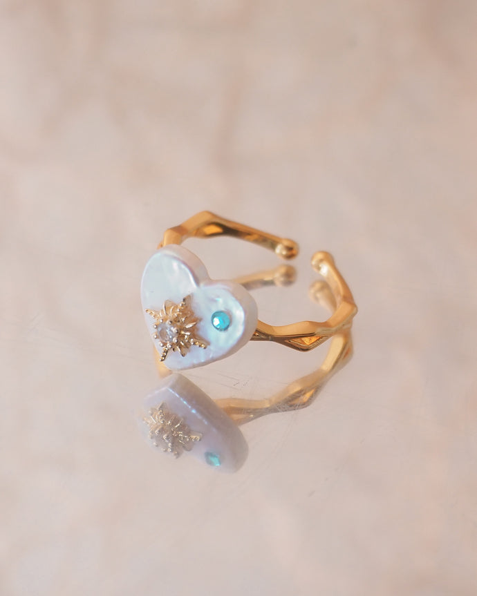 【淡水珍珠】PEARL ROCK - Heart Ring