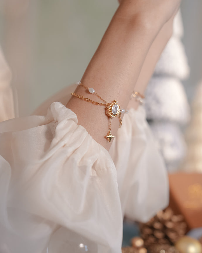 REYA - Gold Double Layered Bracelet