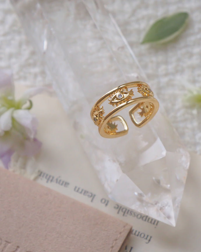 Keep Calm - Gold Ring