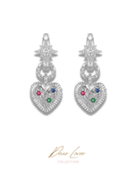 【可拆出作項鏈吊墜】 GOODBYE KISS - Silver Earrings