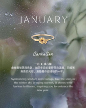 Load image into Gallery viewer, January • Carnation - Birth Flower Ring 
