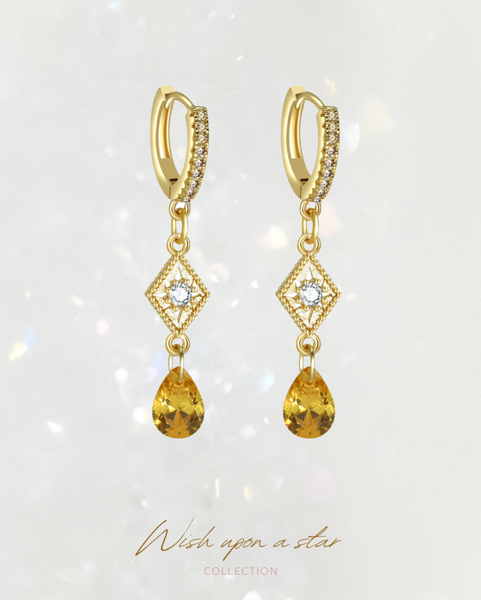 GLOWSTONE • YELLOW - Glazed Earrings ✦ 925 Silver ™