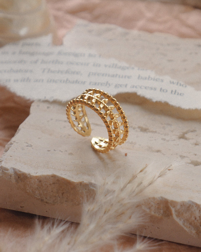 Leaf - Gold Ring *Waterproof