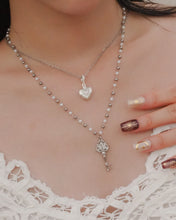 將圖片載入圖庫檢視器 FAIRY KEY - Pearl Silver Necklace ✦ Semi-Waterproof
