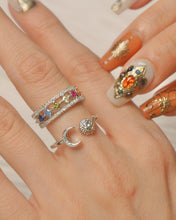 Load image into Gallery viewer, Full Spirit &amp; Bright - 18KGP Silver Rings
