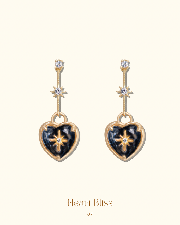 Heart Bliss 07 - 14KGP Heart Earrings